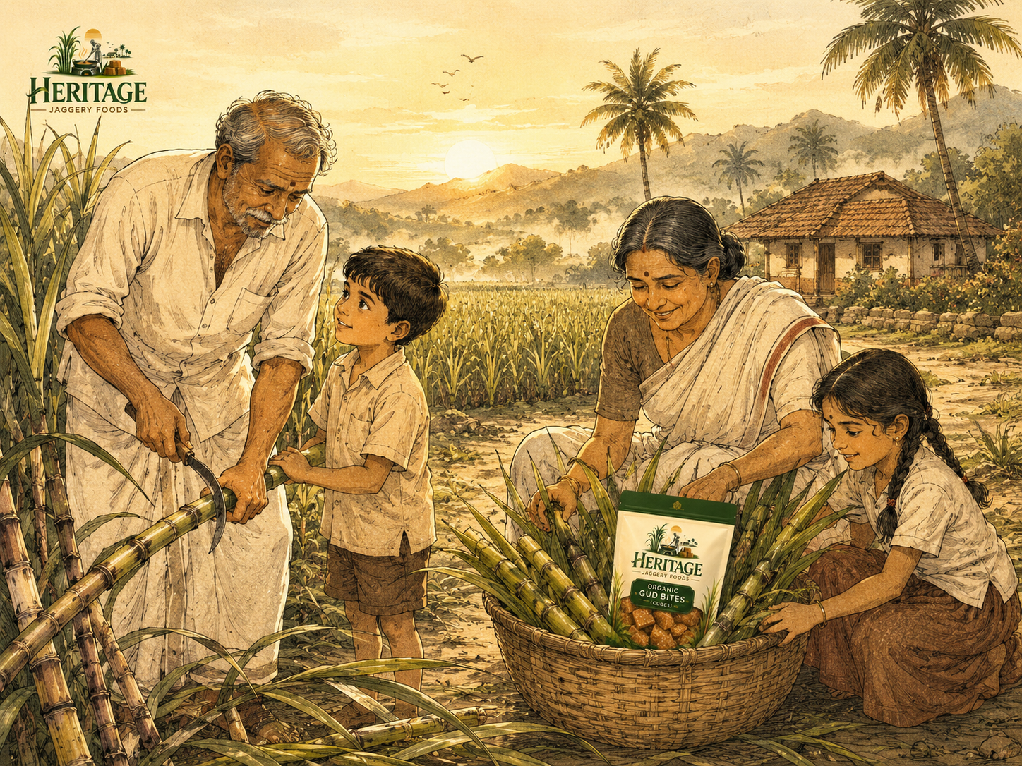 Scene 1: The Dew on Sugarcane Leaves